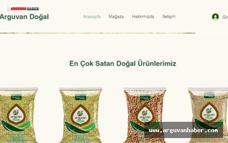 ARGUVAN DOĞAL ÜRÜNLERİ ŞATIŞI WEB SİTESİ YAYINDA