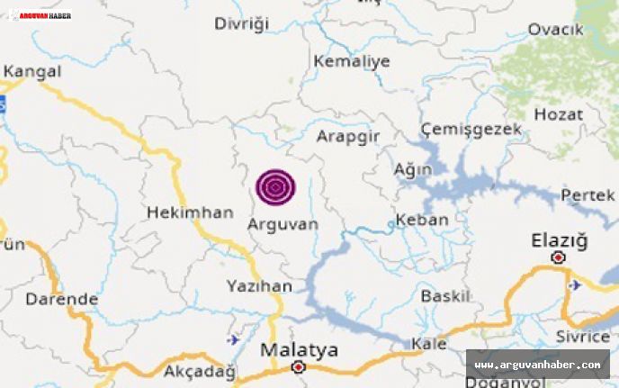 ARGUVAN ALHASUŞAĞI MERKEZLİ  3.6  BÜYÜKLÜĞÜNDE DEPREM OLDU