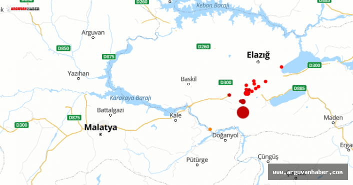 SİVRİCE DEPREMİ MALATYA VE ARGUVANDA'DA HİSSEDİLDİ