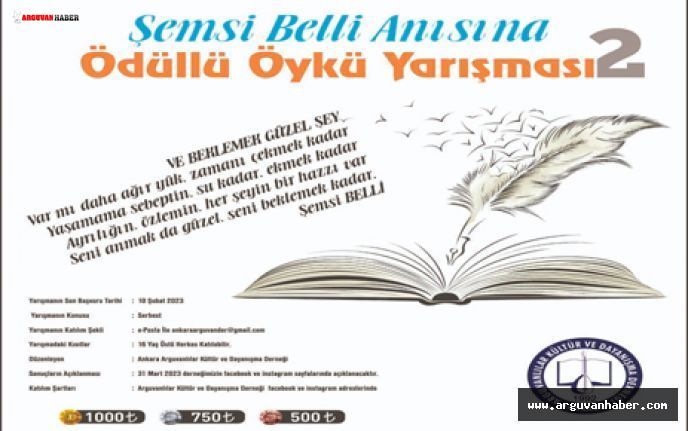 ŞEMSİ BELLİ ANISINA DÜZENLENEN ÖDÜLLÜ ÖYKÜ YARIŞMASI SONUÇLANDI