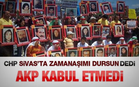 AKP SİVAS DAVASININ ZAMANAŞIMINA UĞRAMASINI ENGELLEYECEK TEKLİFİ REDDETTİ 