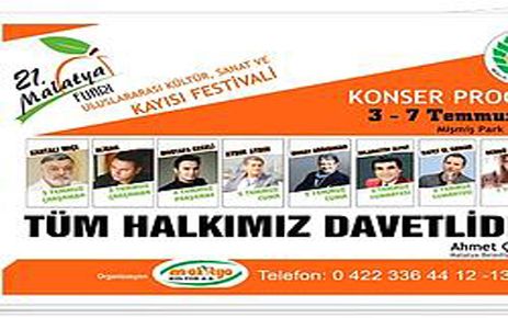 MALATYA KAYISI FESTİVALİ 3 TEMMUZDA BAŞLIYOR 