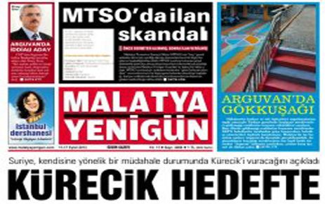 MALATYA YENİGÜN GAZETESİ YENİDEN BAYİLERDE  